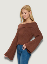 Load image into Gallery viewer, Jane Brown Knit Long Sleeve Sweater
