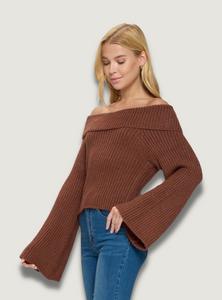 Jane Brown Knit Long Sleeve Sweater