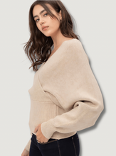 Load image into Gallery viewer, Emilia Wrap Knit Sweater (oatmeal)
