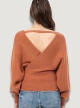 Load image into Gallery viewer, Emilia Wrap Knit Sweater (terra cotta)
