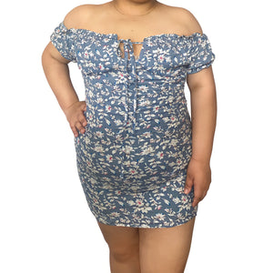 Mila Blue Dress (plus size )