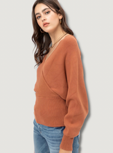 Load image into Gallery viewer, Emilia Wrap Knit Sweater (terra cotta)
